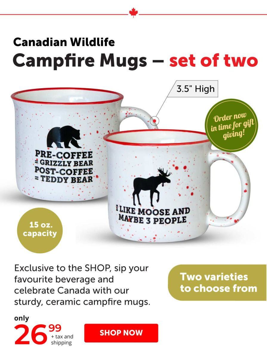 Canadian Wildlife Campfire Mugs