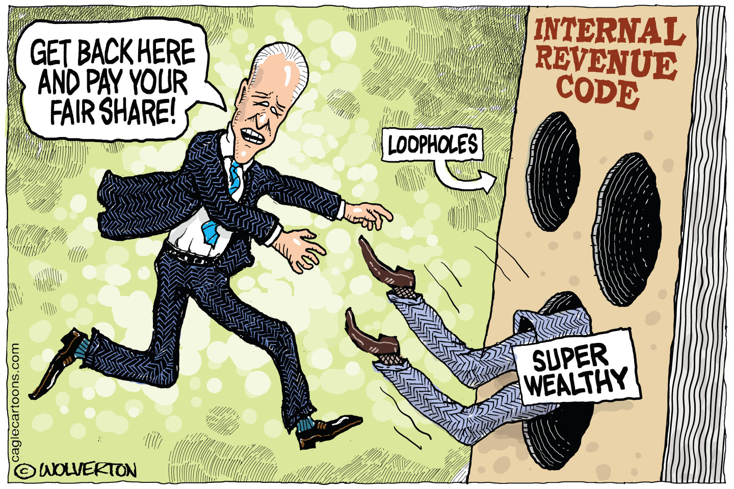 President Biden proposes to have everyone pay their fair share of taxes.
