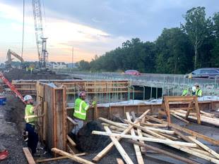 Northbound bridge widening over Honey Creek