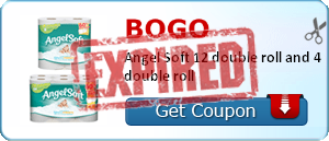 BOGO Angel Soft 12 double roll and 4 double roll