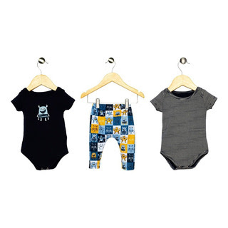Kit Bebê Menino Infantil Calca / Body Elian