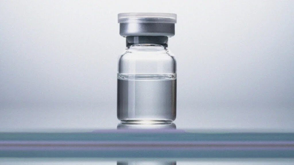 close up of drug vial