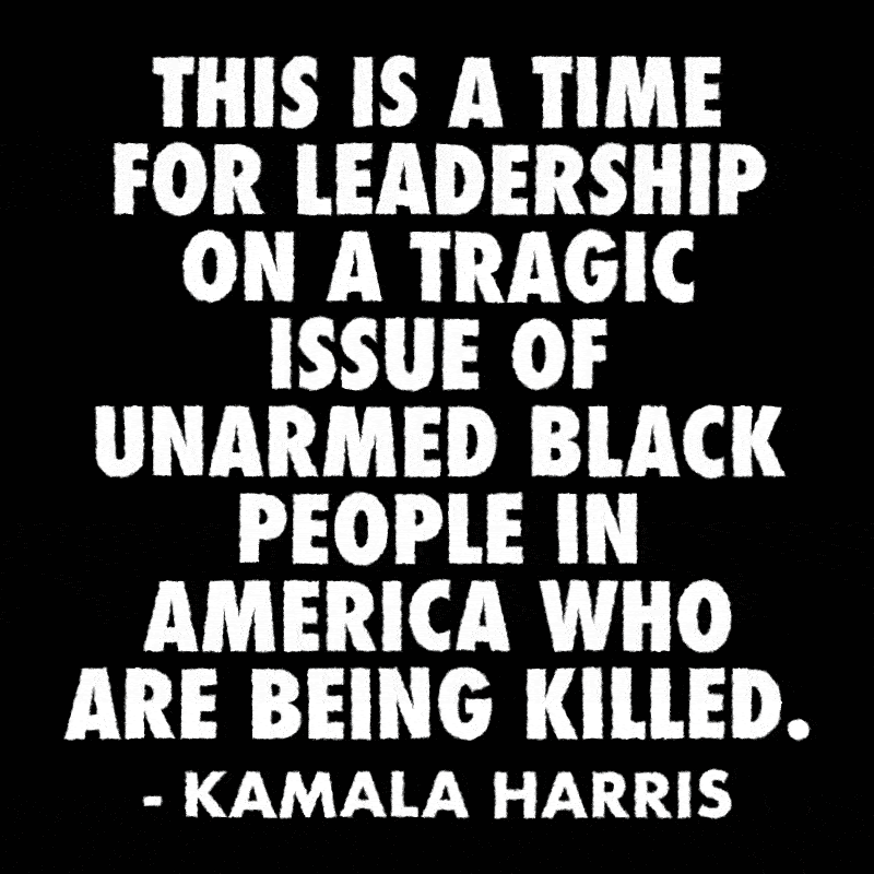 This is a time for leadership on a tragi issue of unarmed black people in America who are being killed.