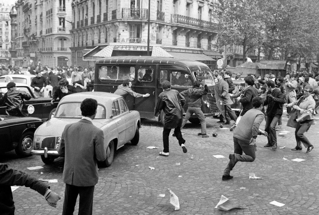 巴黎拉丁區的警民衝突，是五月風暴的關鍵時刻之一。 圖／法新社