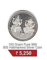 100 Gram Pure 999 BIS Hallmarked Silver Coin