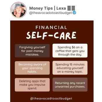 Financial Self-Care Instagram Screenshot