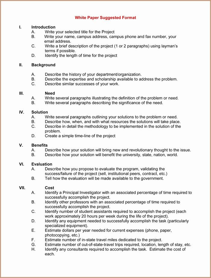 White Paper format Template in 2020 Paper template, Treatment plan