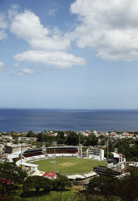 ROSEAU, DOMINICA - JUNE 04:  A general view of play during day two of the First Test match between Australia and the West Indies at Windsor Park on June 4, 2015 in Roseau, Dominica.  (Photo by Ryan Pierse/Getty Images)