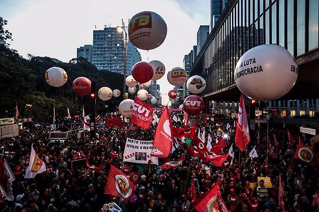 Las centrales sindicales realizarán protestas al cierre de la Huelga General en las ciudades más grandes del país - Créditos: Mídia Ninja