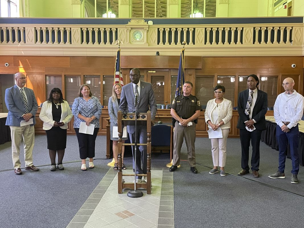 Lt. Governor speaking at podium