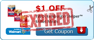 $1.00 off TWO Hamburger Helper™ Skillet Meals