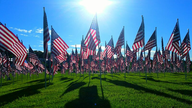 Photo of field of flags