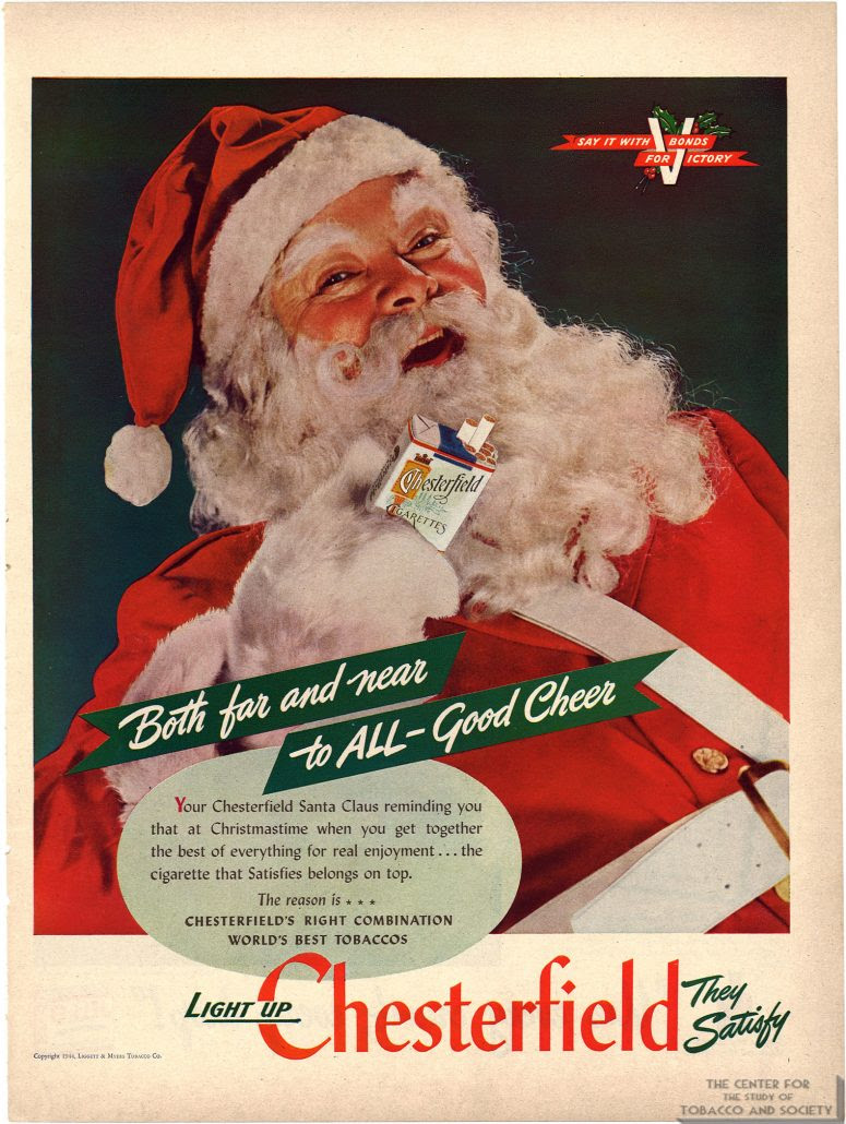 Santa promoting Chesterfields