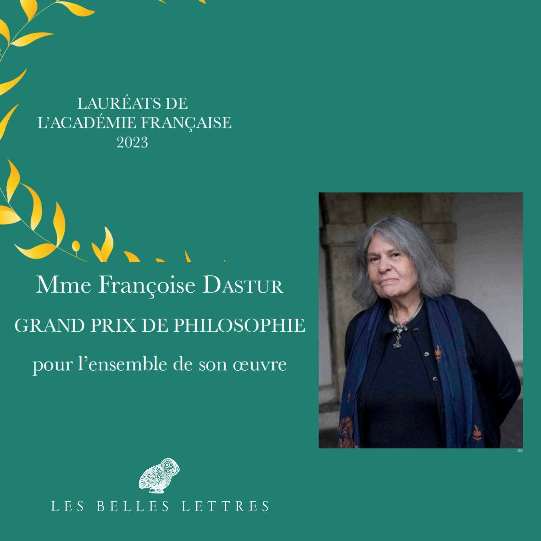 Françoise Dastur | Grand Prix Φιλοσοφίας | Academy française | 2023