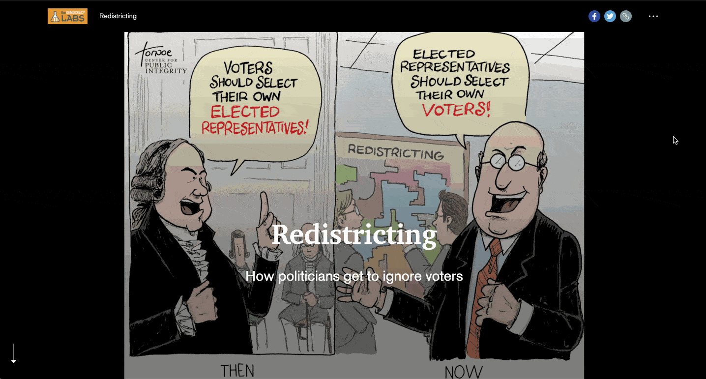 Redistricting and gerrymandering distort the democratic process.