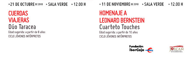 21 octubre 12:00 h Cuerdas viajeras // 11 noviembre 12:00 h. Homenaje a Leonard Bernstein