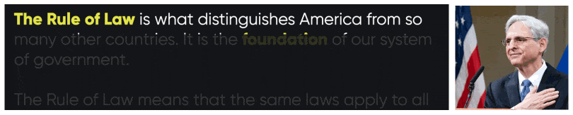 Merrick Garland explains the Rule of Law in America