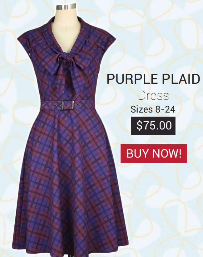 Purple Plaid Dress