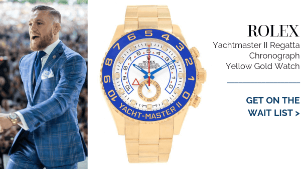 Rolex Yachtmaster II Yellow Gold on Conor McGregor