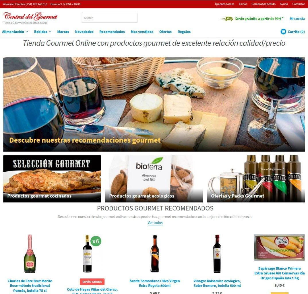 Tienda Gourmet Online con productos gourmet de excelente relación calidad/precio