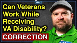 correction to veterans receiving compensation while working video