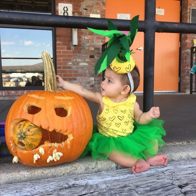 костюм на Хэллоуин для малышей, костюм с ананасом своими руками