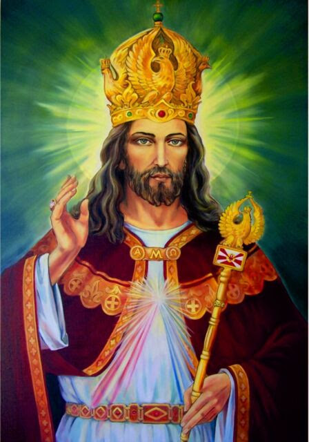 Jesus the King POSTER Print A3 Jesus Christ image picture Catholic wall ...