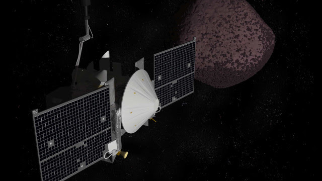 Sonda conclui a primeira coleta de amostra em um asteroide feita pela Nasa