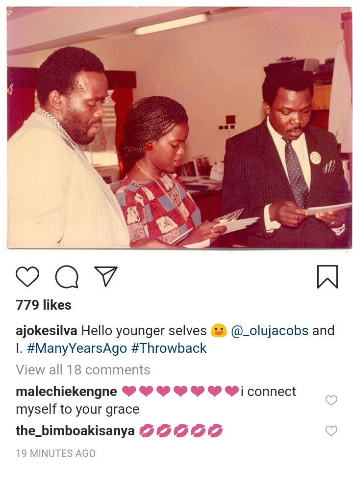 Throwback photo of Olu Jacobs and wife Joke Silva as a young couple