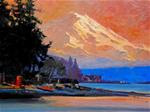 "Mount Rainier" Sunset view from Point White. landscape, oil painting by Robin Weiss - Posted on Thursday, March 5, 2015 by Robin Weiss