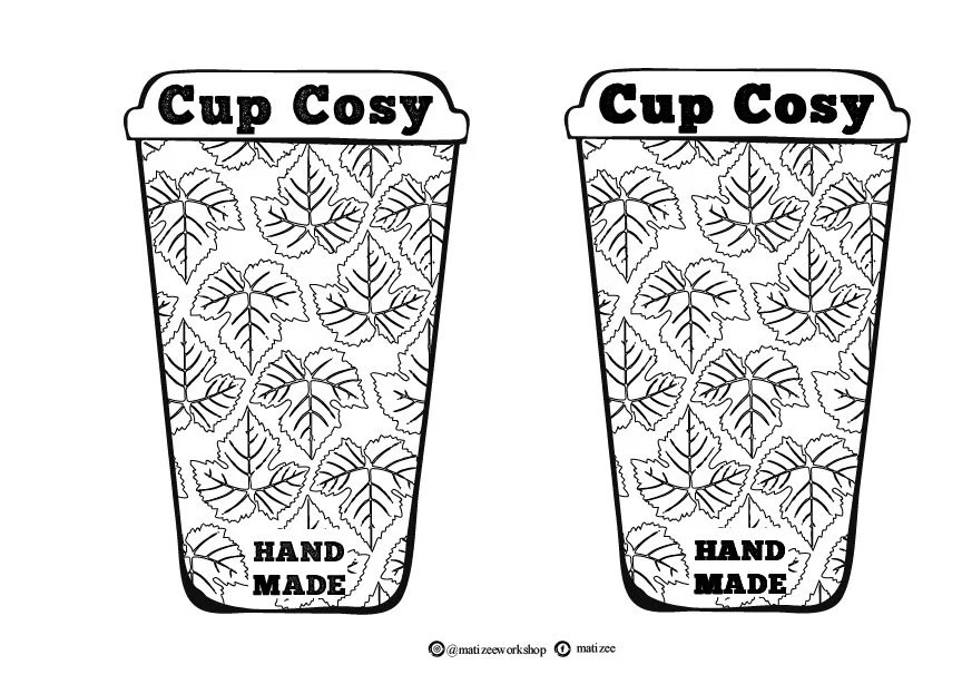 Cup Cozy and Cup Sleeve Display cards Printable PDF file for Etsy