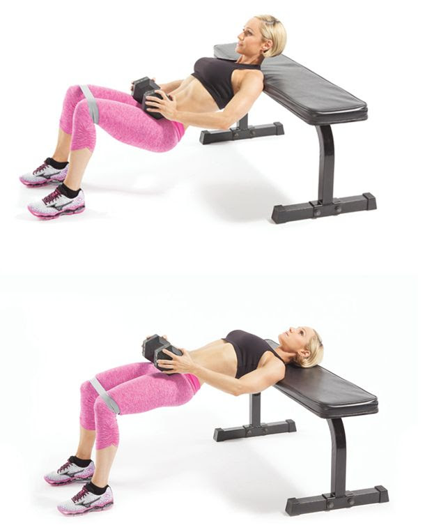 Image result for hip butt extension on a bench