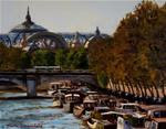 Boats on the Seine - Posted on Saturday, April 4, 2015 by Jonelle Summerfield