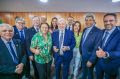 Presidente da República, Luiz Inácio Lula da Silva, com governadores, durante a cerimônia de anúncio do Projeto Sertão Vivo