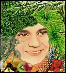 Saiom as a veg and fruit collage.
