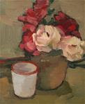 Roses with Cup - Posted on Friday, November 21, 2014 by Kathryn Townsend