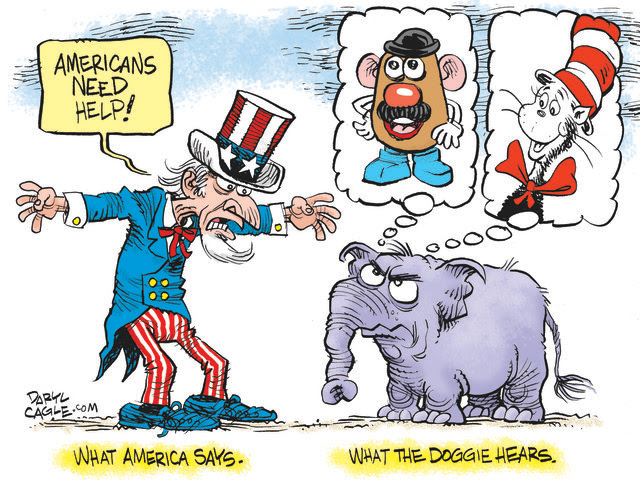 GOP, REPUBLICANS, AMERICA, UNCLE SAM, THE CAT IN THE HAT, MR POTATO HEAD, HASBRO, DR. SEUSS, CANCEL CULTURE
