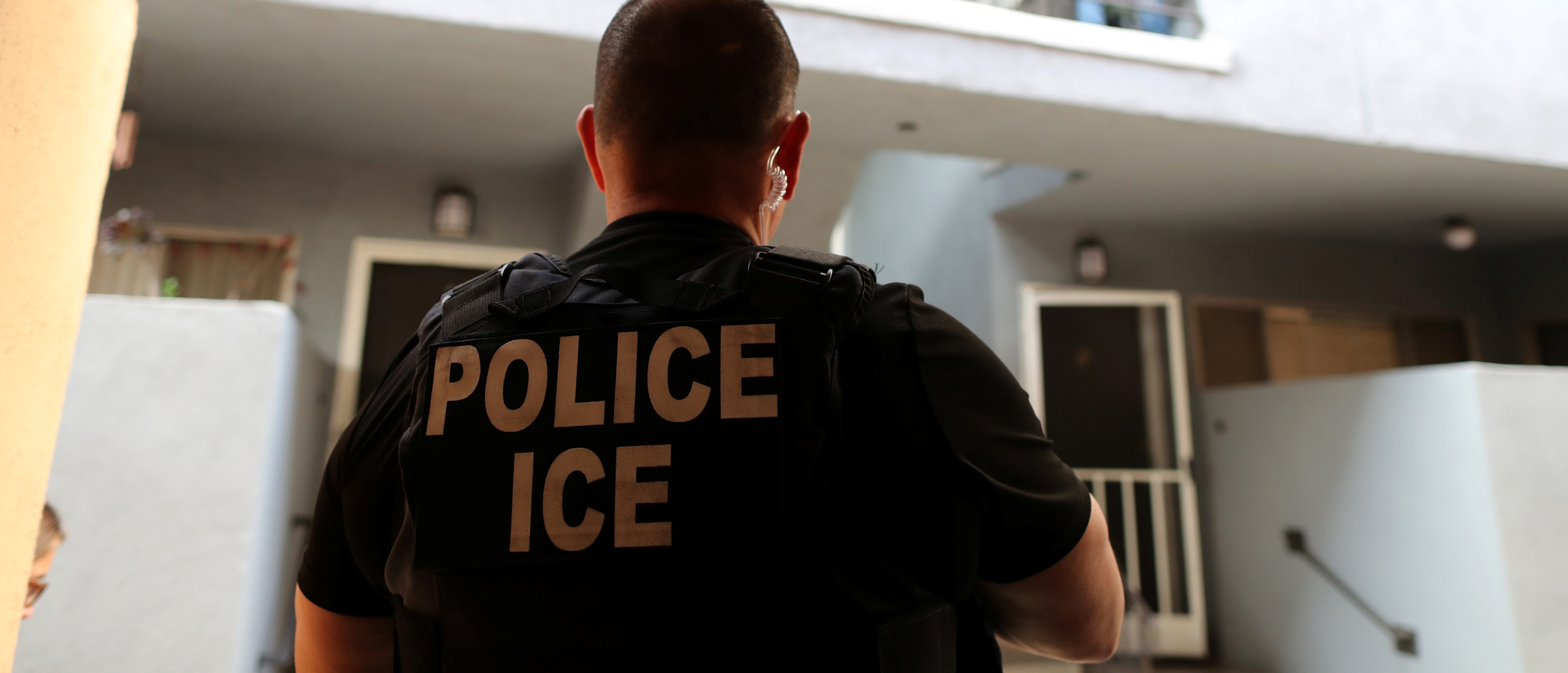 ICE Field Office Director, Enforcement and Removal Operations, David Marin and U.S. Immigration and Customs Enforcement's (ICE) Fugitive Operations team search for a Mexican national at a home in Hawthorne
