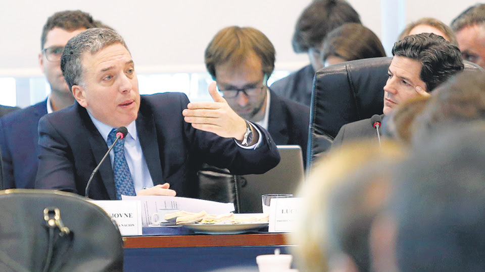 El ministro de Hacienda y Finanzas, Nicolás Dujovne, presentando el Presupuesto 2019.