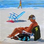 Blue Beach Chair - Posted on Tuesday, April 7, 2015 by Nancy Fairchild