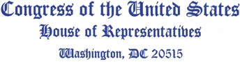 Congress of the United States // House of Representatives // Washington, DC 20515