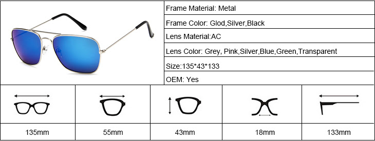 High quality korean men women fashion sunglasses 2017 retro DLL3136