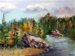 Forest River Landscape Oil Painting by Artist Mark Webster - Posted on Friday, January 16, 2015 by Mark Webster