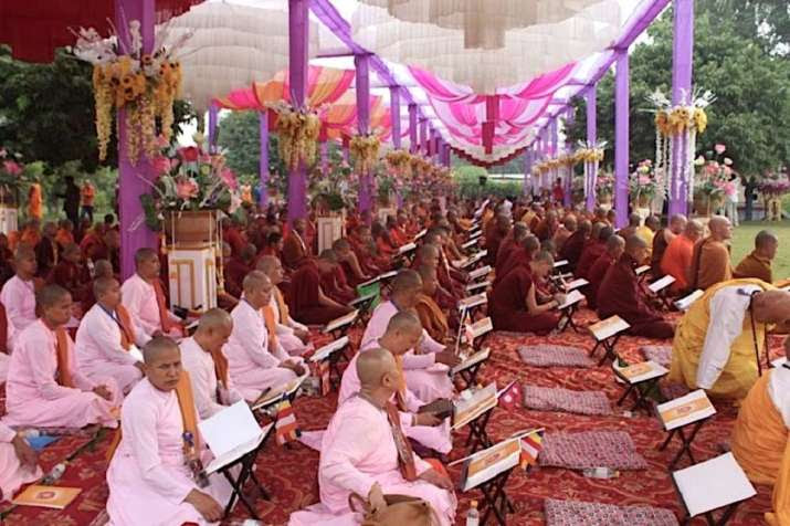 The second International Tipitaka Chanting Ceremony in Lumbini. From myrepublica.nagariknetwork.com
