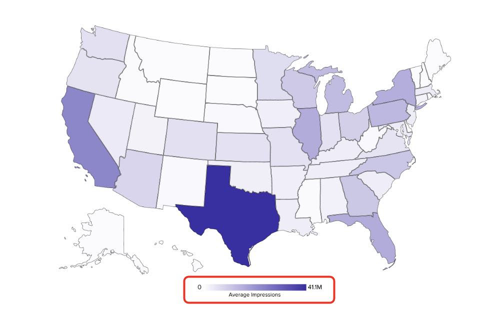 See the areas being targeted by an ad campaign