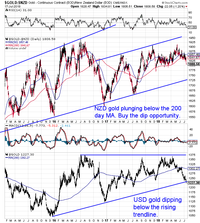 NZ Dollar Gold Chart