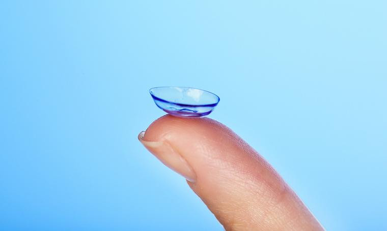 A prototype contact lens developed at the University of South Australia