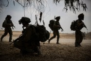 IDF soldiers train ahead of combat in Gaza, July 22, 2014.
