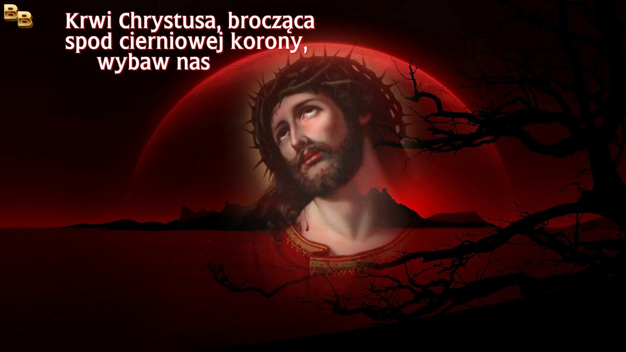 Modlitwa i Litania do Najdroższej Krwi Chrystusa - fioletowe mirabelki