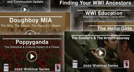 Webinars about WWI for a locked down public
